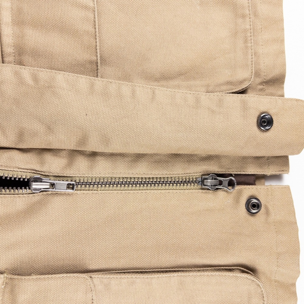 Vintage Field Chore Jacket Men L Tan Leather Collar Shooting Barn Harness Rugged - Picture 5 of 9